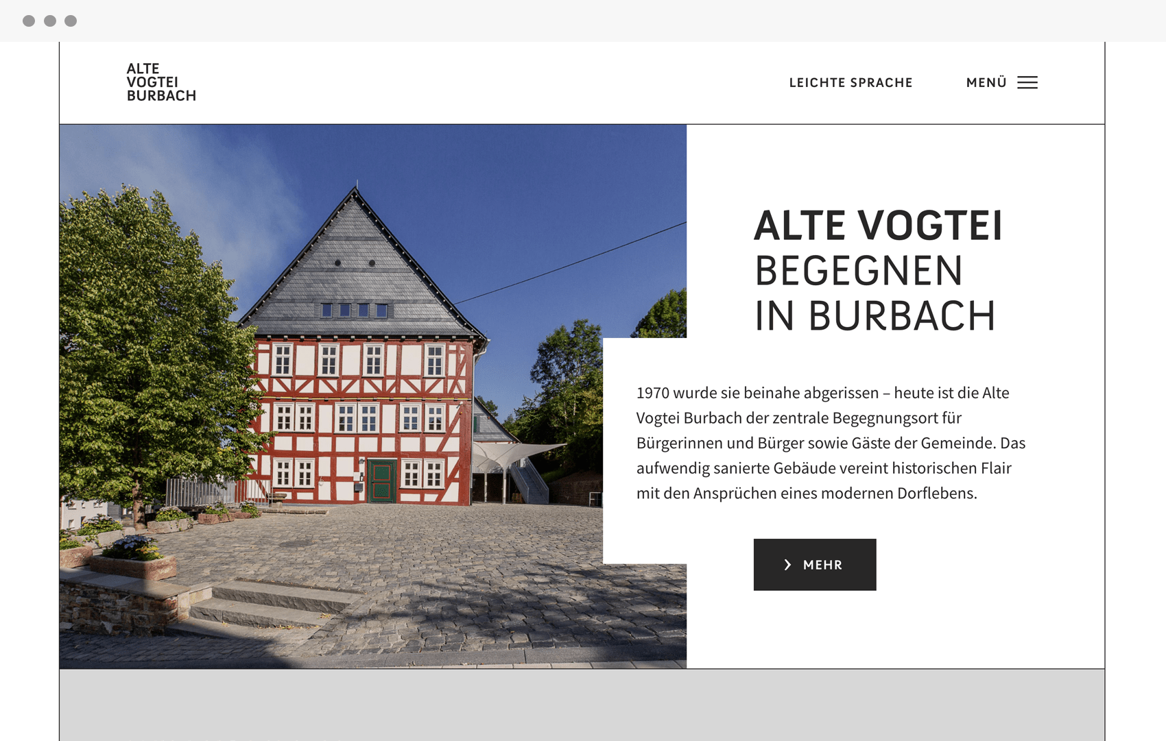 Vorschau der WordPress Website der Alte Vogtei Burbach für BOK+ Gärtner