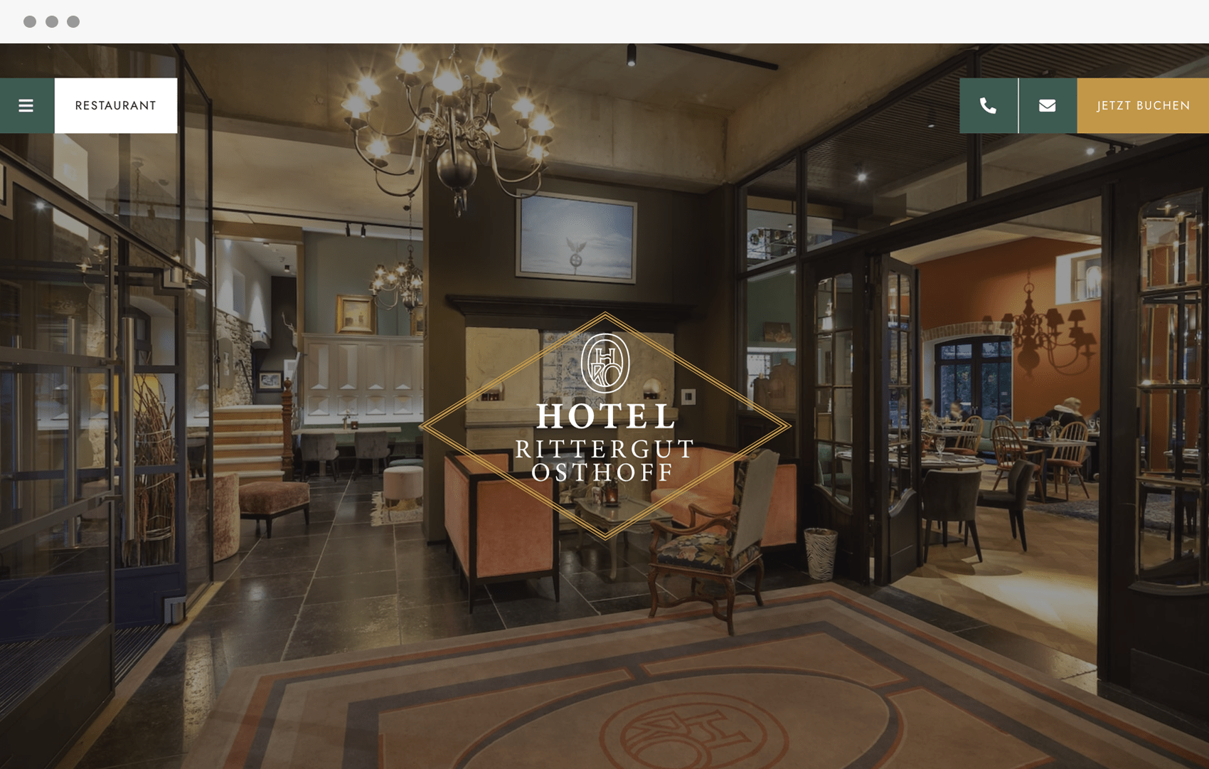 Website des Hotel Rittergut Osthoff